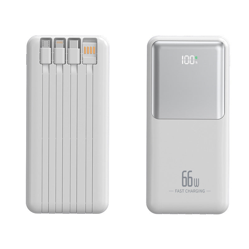 Portable power bank with integrated multifunction charging cable Bowlift