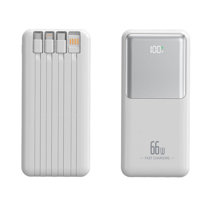 Portable power bank with integrated multifunction charging cable Bowlift