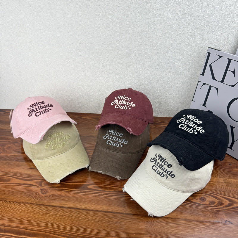 Men's Distressed Cotton Baseball Cap Bowlift 1784270476