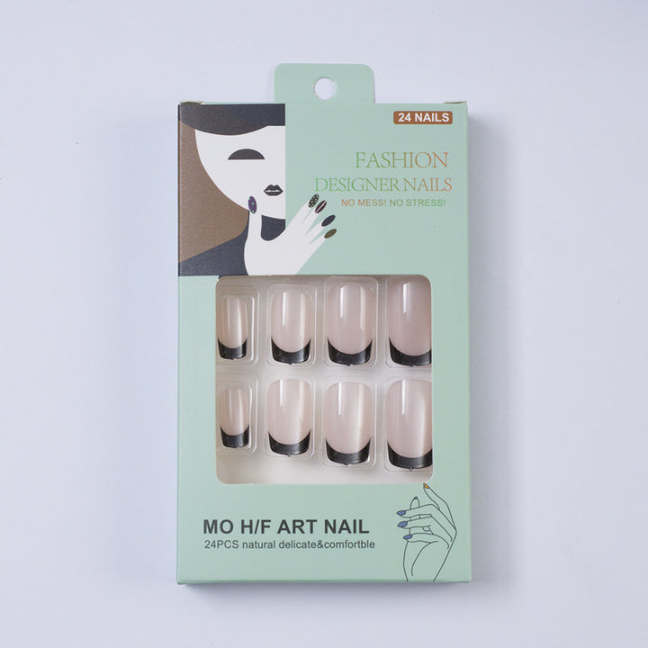 Artificial nails with contrasting French design Bowlift