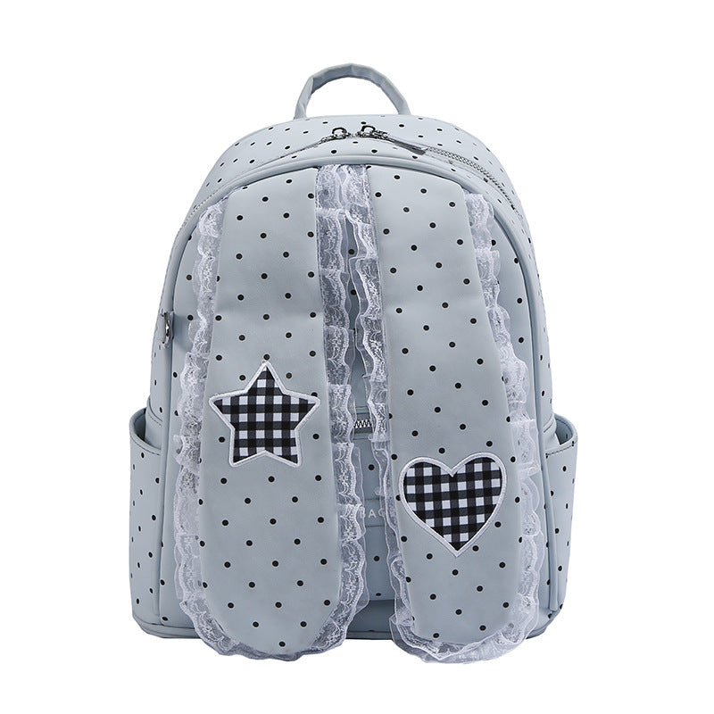 Fashionable Polka Dot Backpack Bowlift
