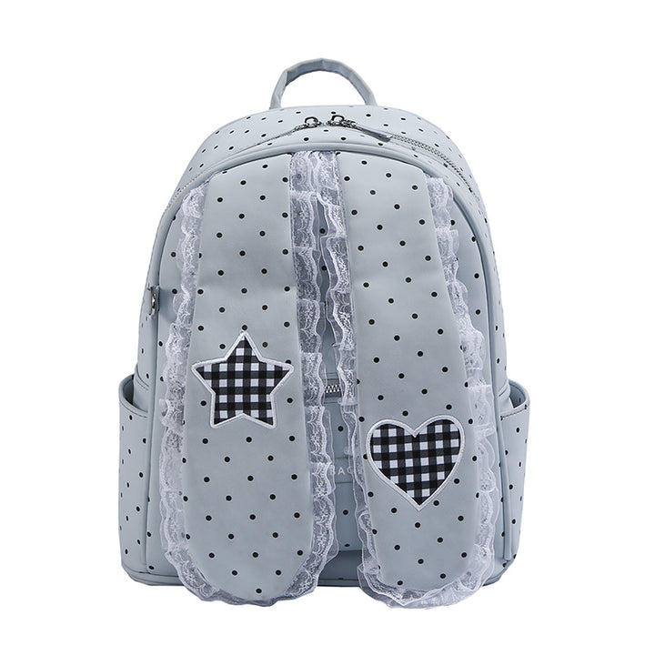 Fashionable Polka Dot Backpack Bowlift