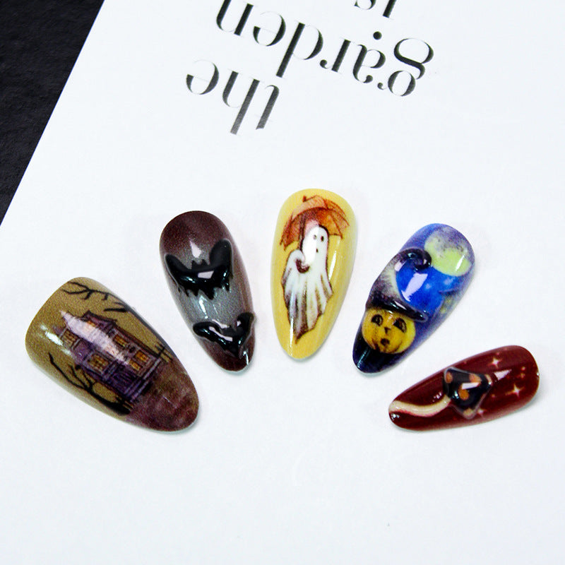 Themed Halloween Press-On Nail Art Set 1790636675