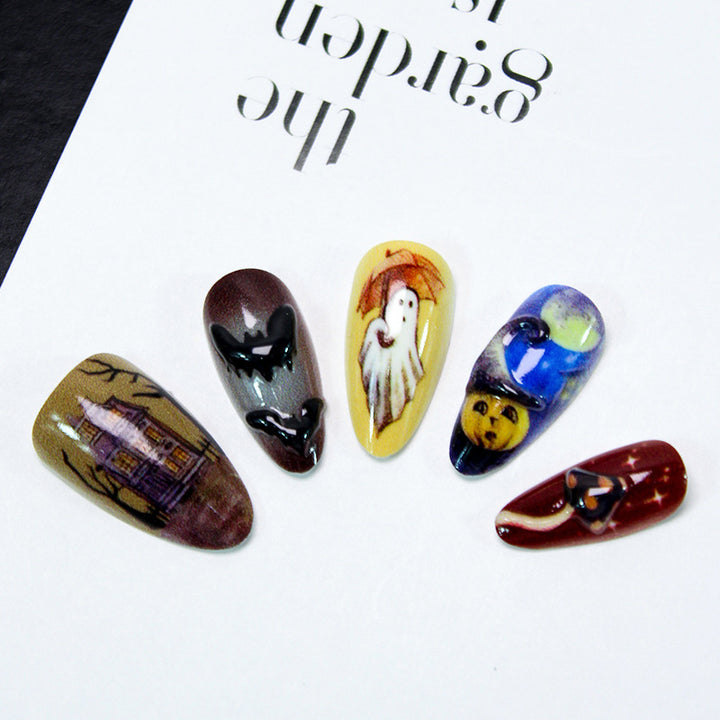 Themed Halloween Press-On Nail Art Set 1790636675