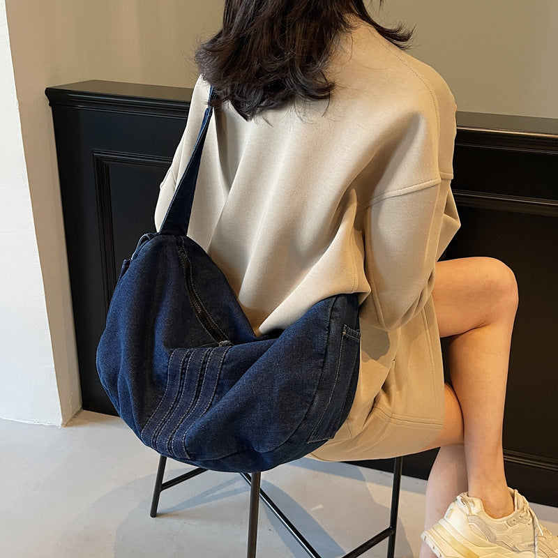 Soft Denim Sling Bag Bowlift