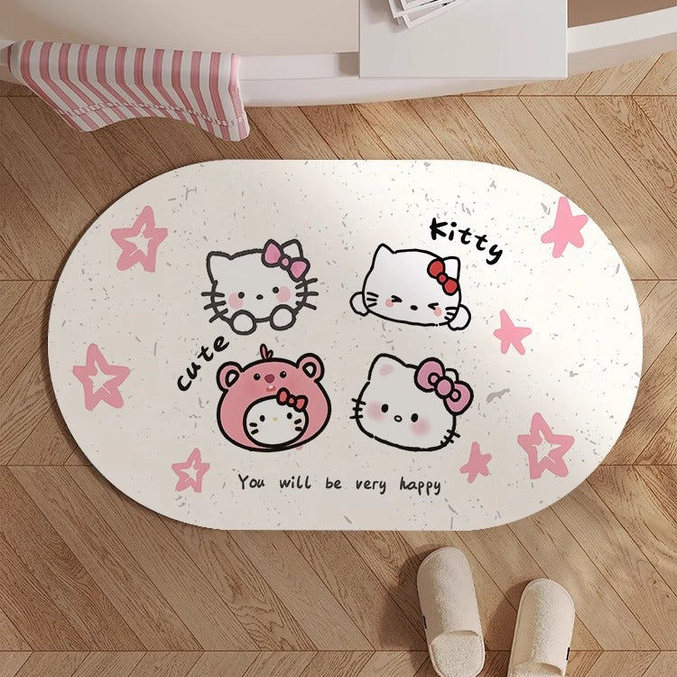 Cute Kitty-Themed Memory Foam Bath Mat Bowlift