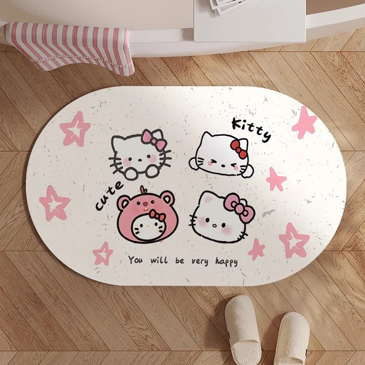 Cute Kitty-Themed Memory Foam Bath Mat Bowlift