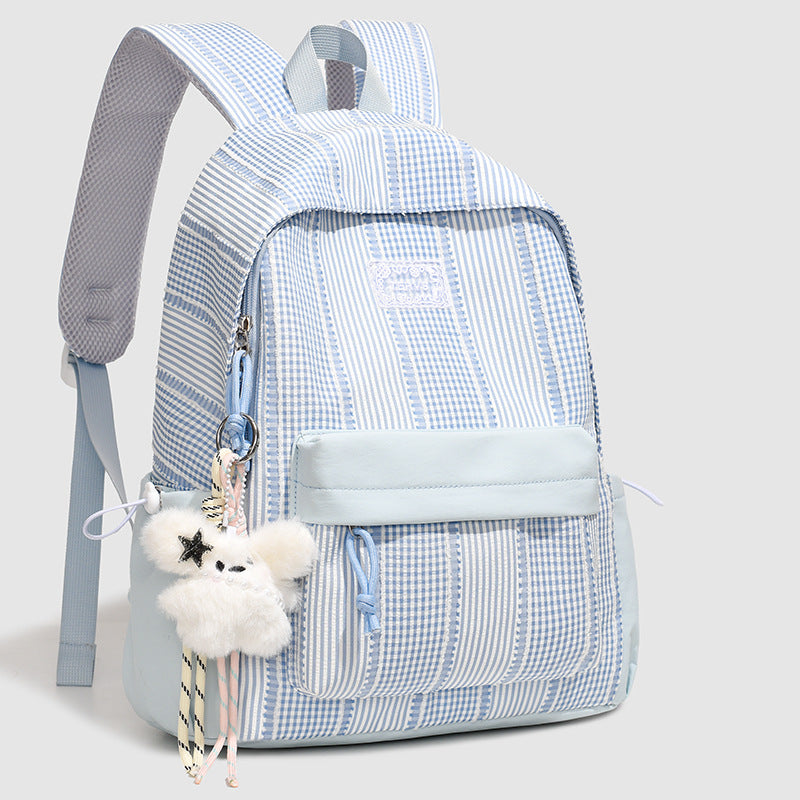 Stylish Striped Design Backpack Bowlift