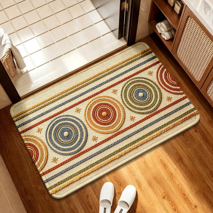 Geometric Patterned Soft Bath Mat