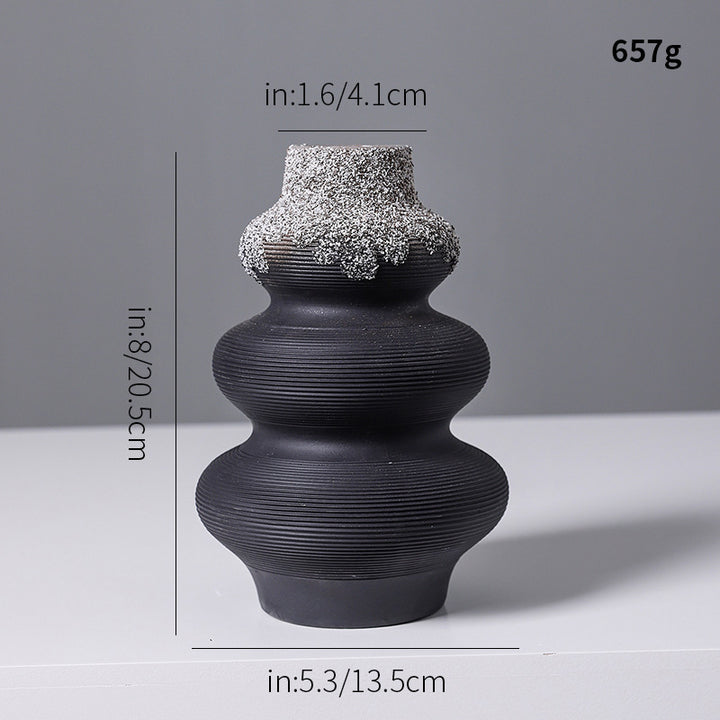 Decorative Textured Ceramic Vase Bowlift