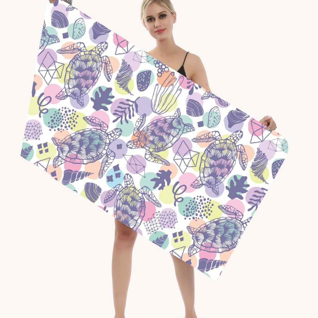 Multifunctional beach towel in creative mandala design Bowlift