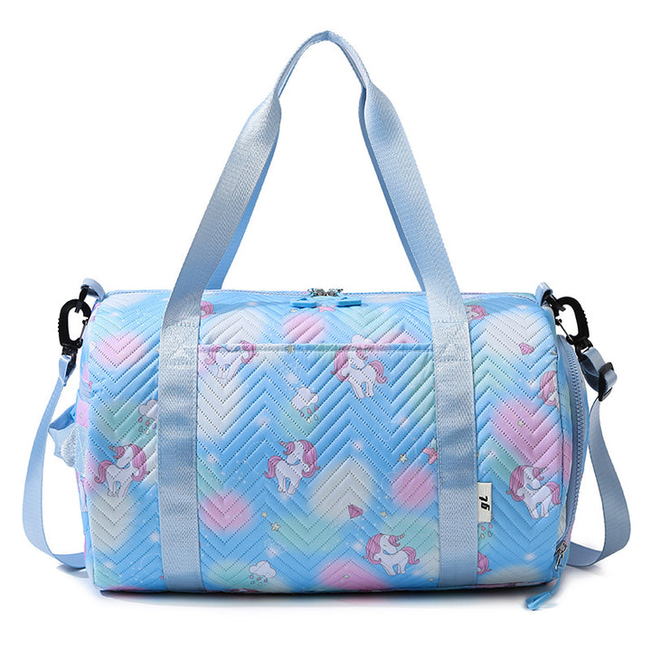 Playful Unicorn Print Weekend Duffel
