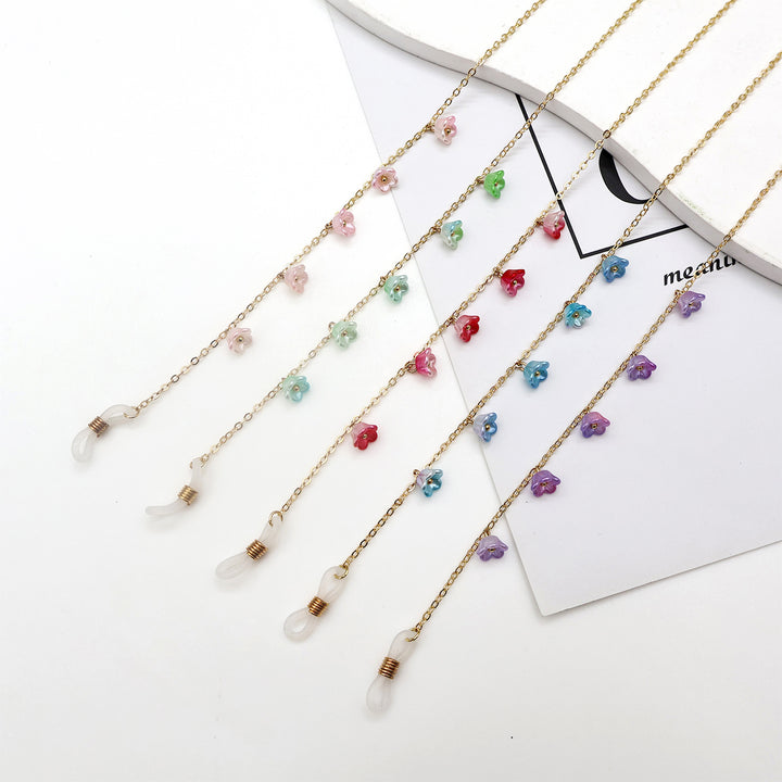 Floral Embellished Eyewear Chain Bowlift