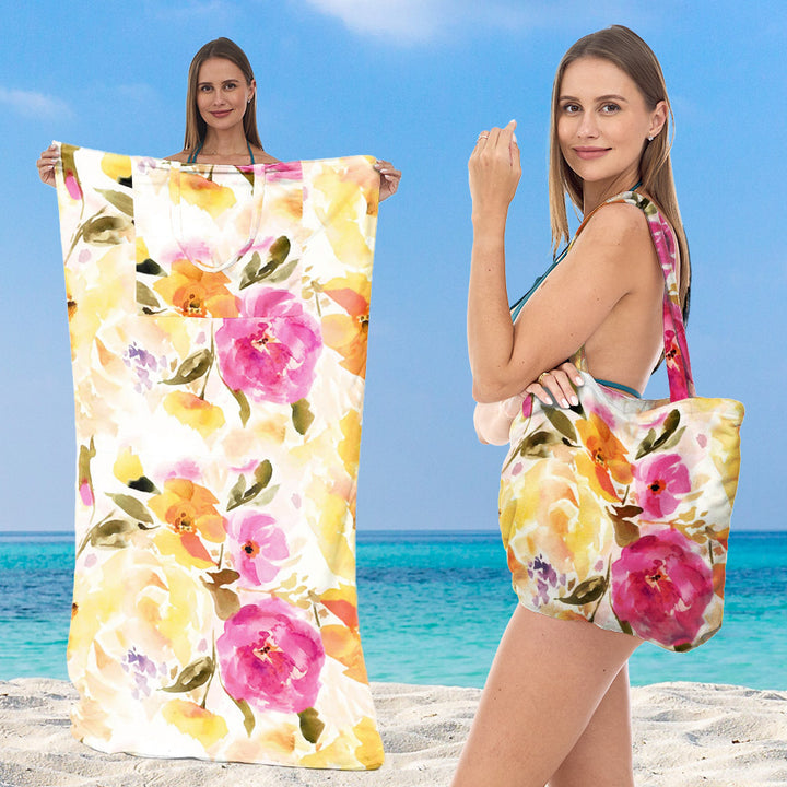 Beach towel with creative sea turtle pattern Bowlift