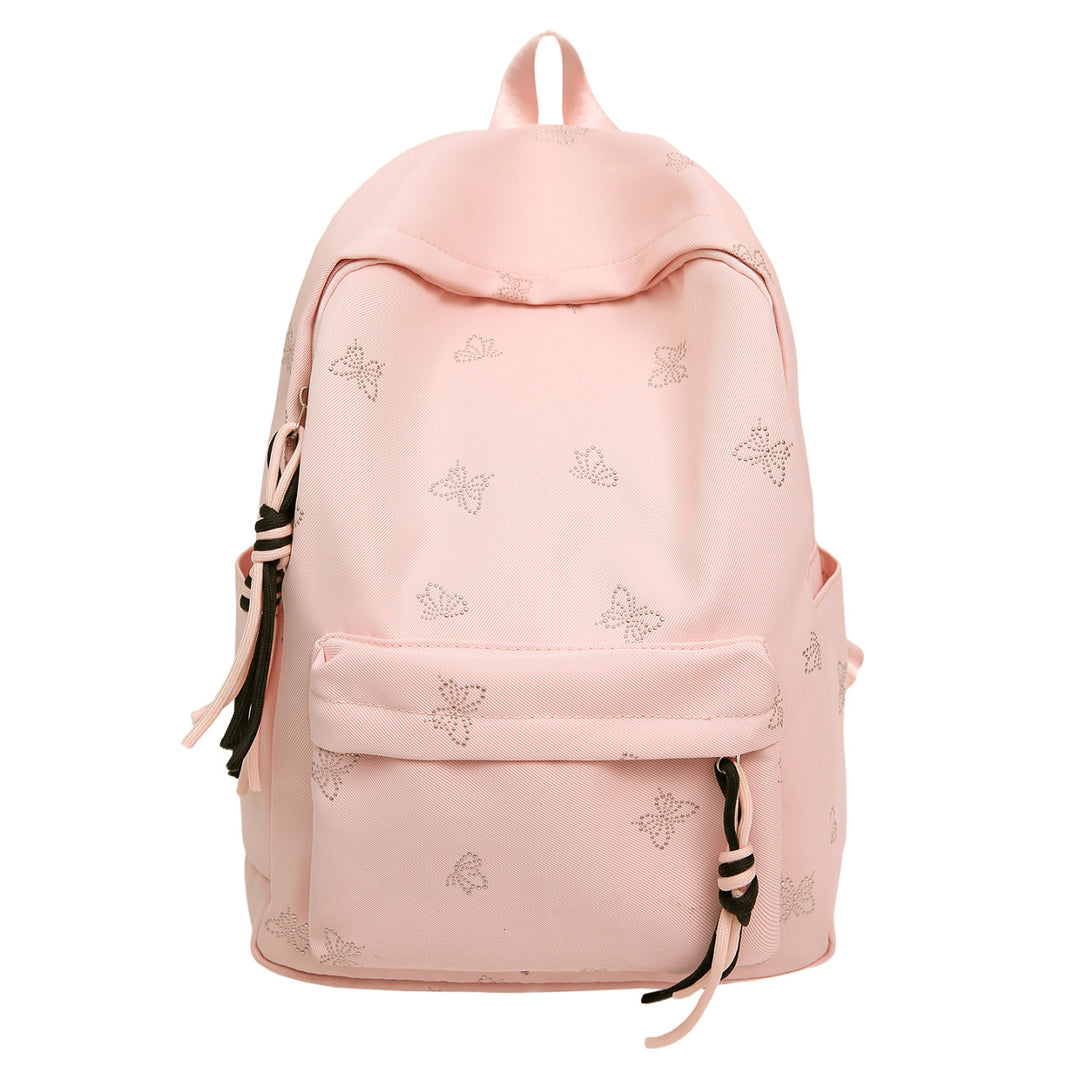 Fashionable backpack with shimmering butterfly design Bowlift