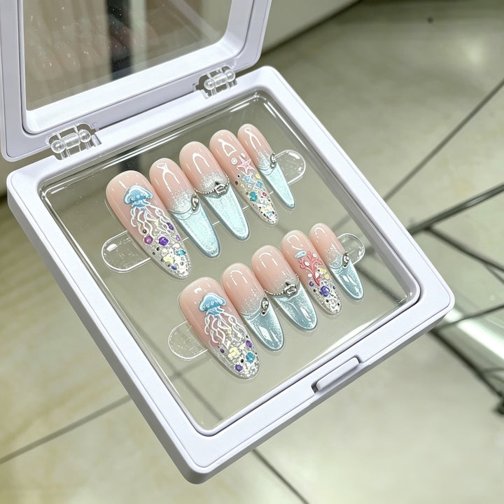 Decorative Press-on Nail Set Bowlift