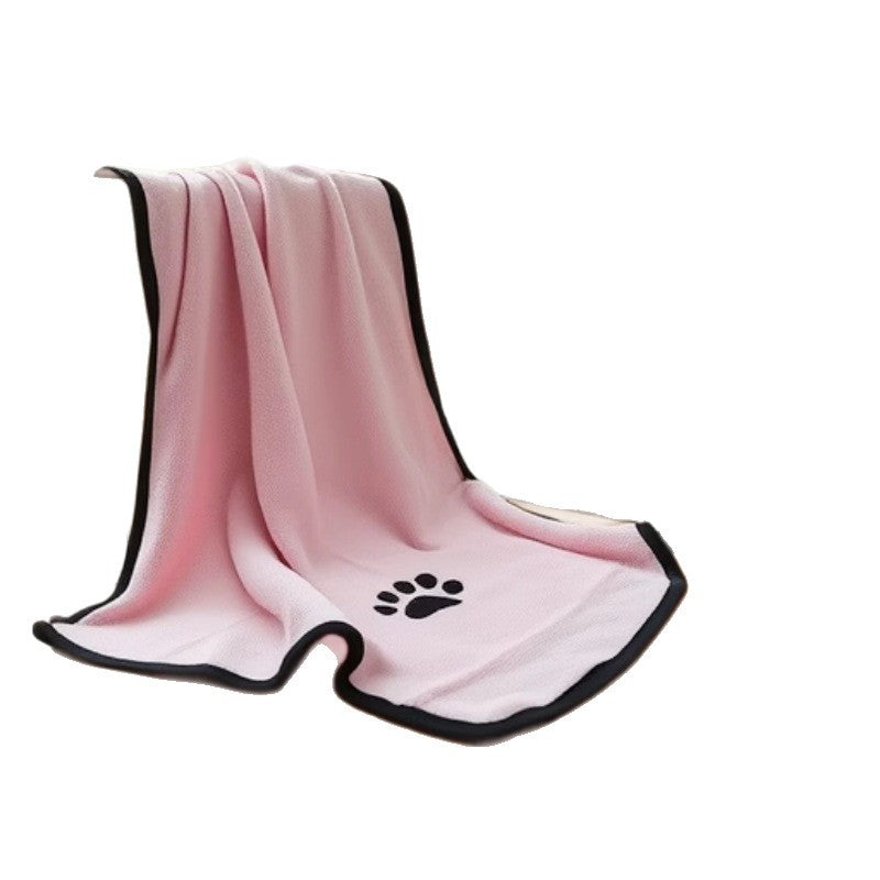 Super-absorbent microfiber pet drying blanket with paw-print design Bowlift