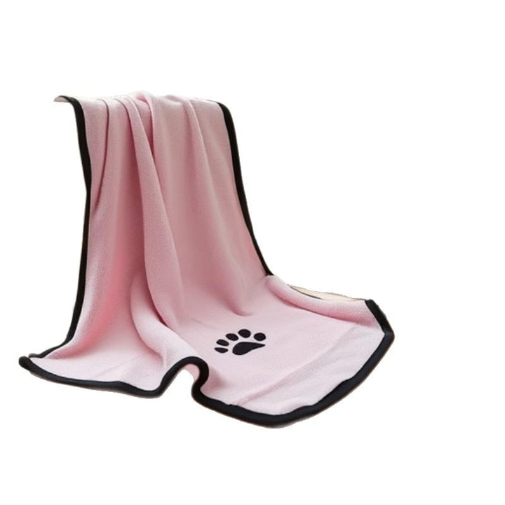 Super-absorbent microfiber pet drying blanket with paw-print design Bowlift