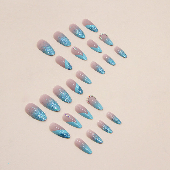 Stylish Glitter Ombre Nail Tips Bowlift