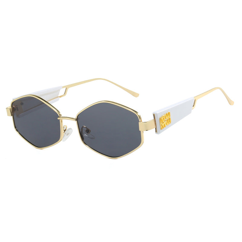 Women's geometric sunglasses with fashionable design and UV protection Bowlift