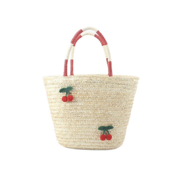 Basket bag with handcrafted fruit motifs Bowlift