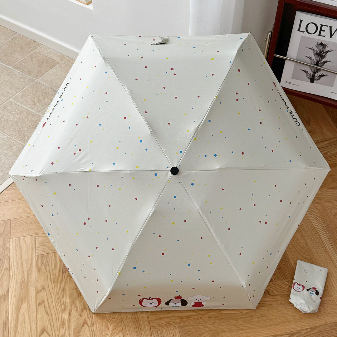 Women's Foldable Umbrella with Cheerful Animal Designs Bowlift
