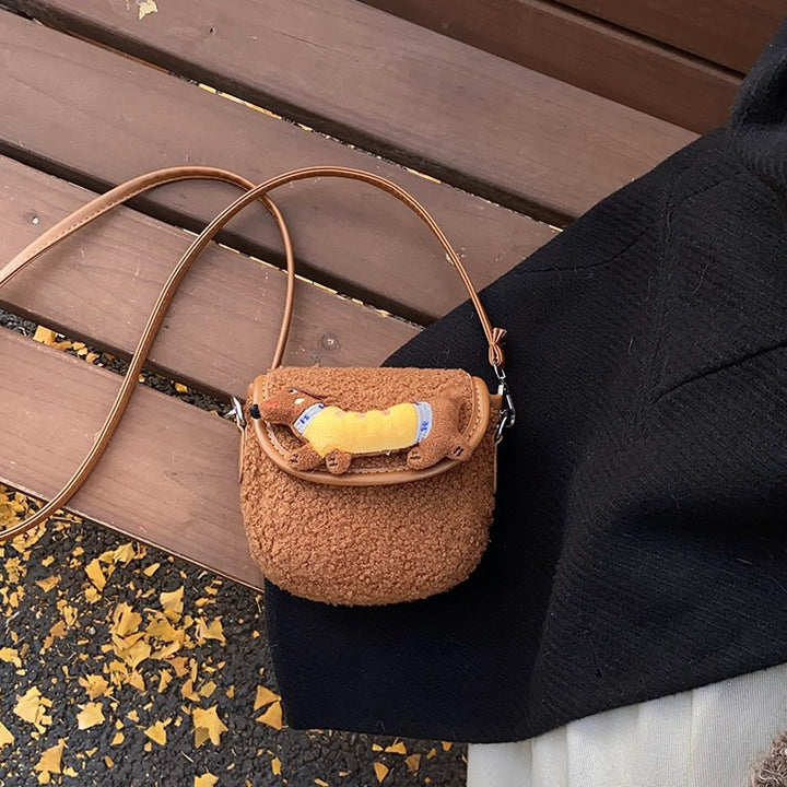 Playful Plush Shoulder Bag Bowlift