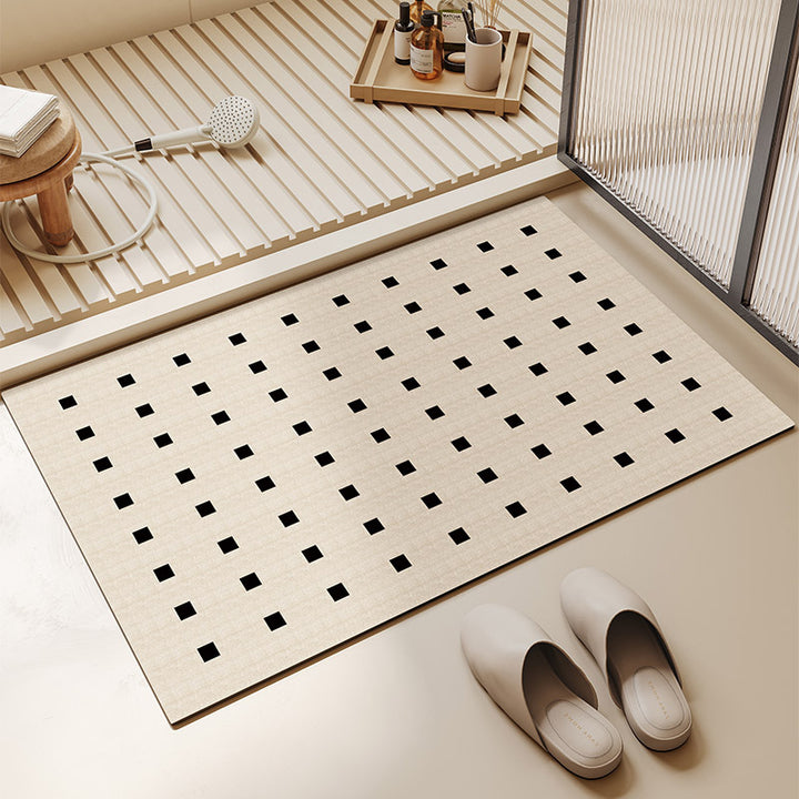 Stylish Geometric Pattern Bath Mat Bowlift