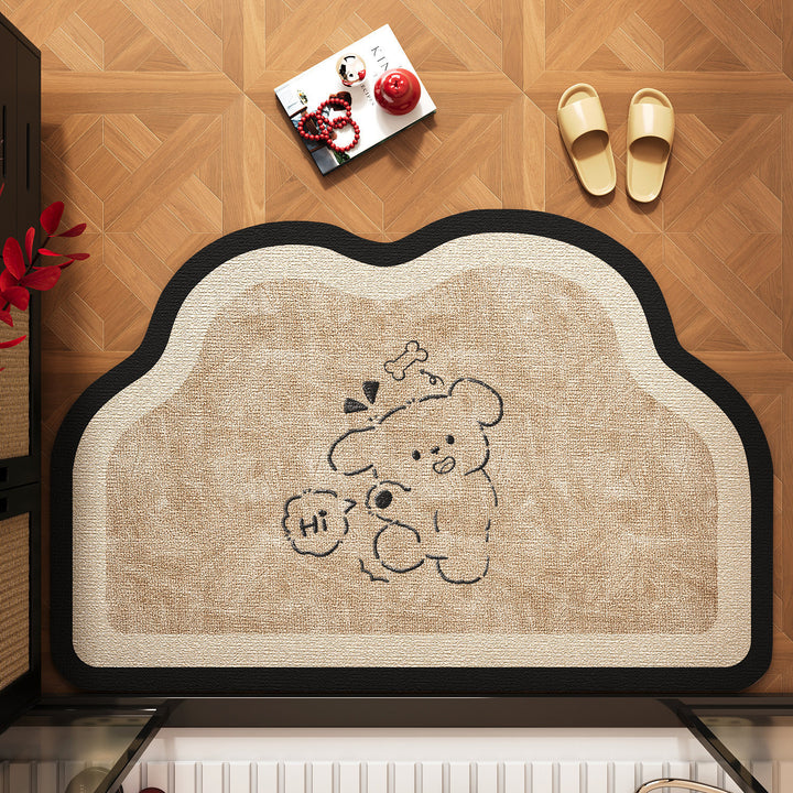 Cute Pet-Themed Bath Mat Bowlift