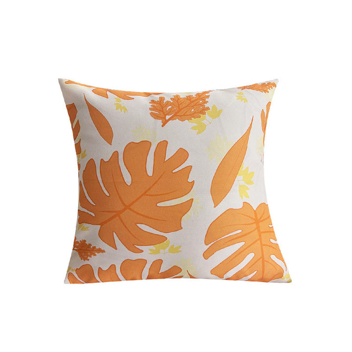 Square garden cushion cover with UV-resistant outdoor polyester, tropical leaf jacquard and concealed zipper Bowlift