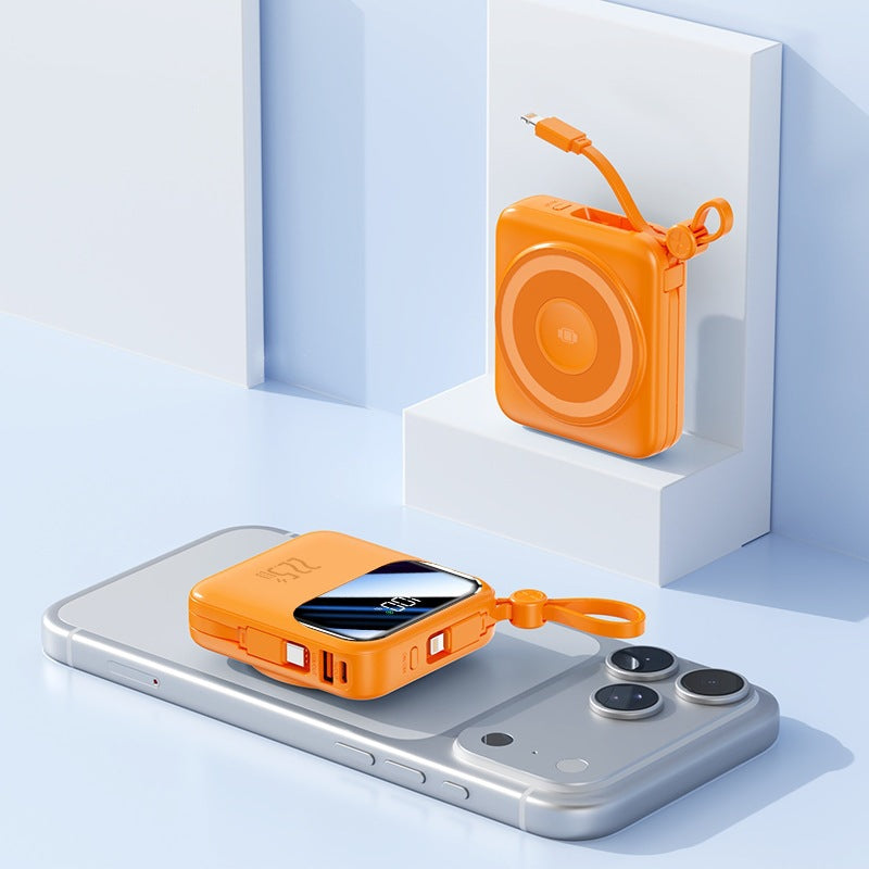 Portable power bank with innovative cable management system and fast charging function Bowlift
