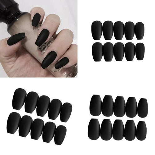Matte Finish Press-On Nail Set Bowlift