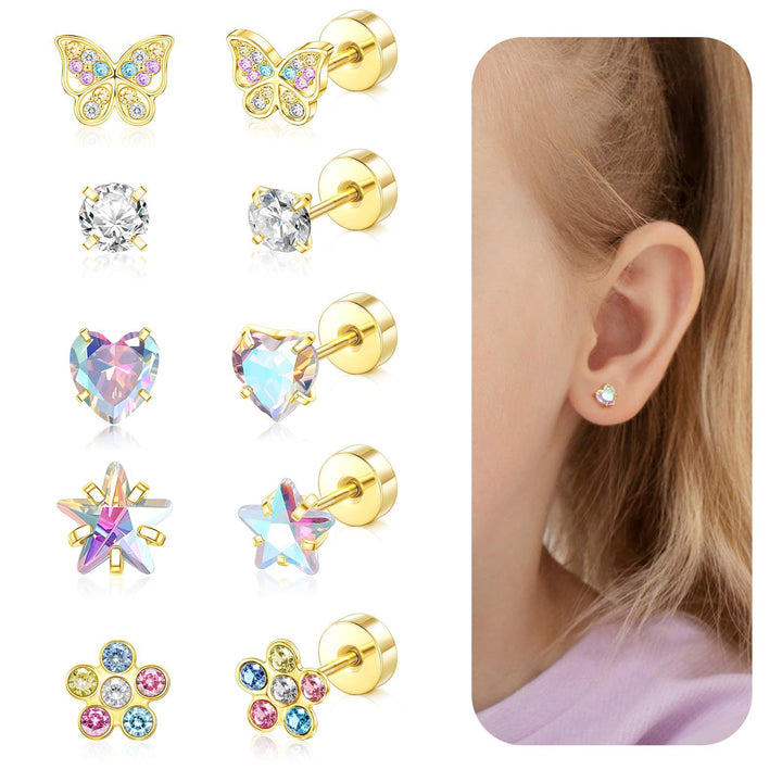 Gemstone Stud Earring Set Bowlift