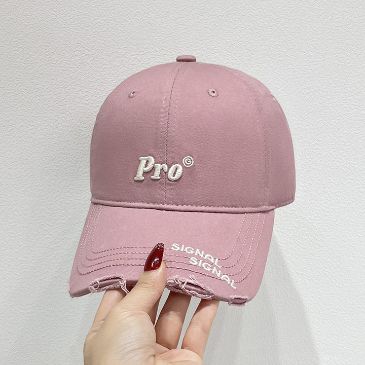 Women's Casual Distressed Baseball Cap Bowlift