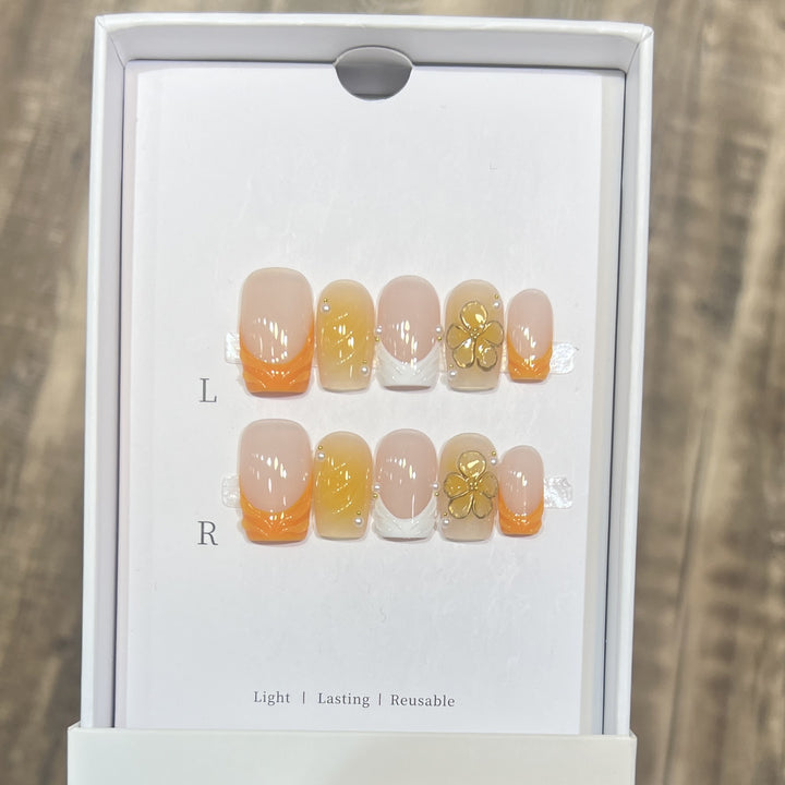 Reusable Press-On Nail Set Bowlift