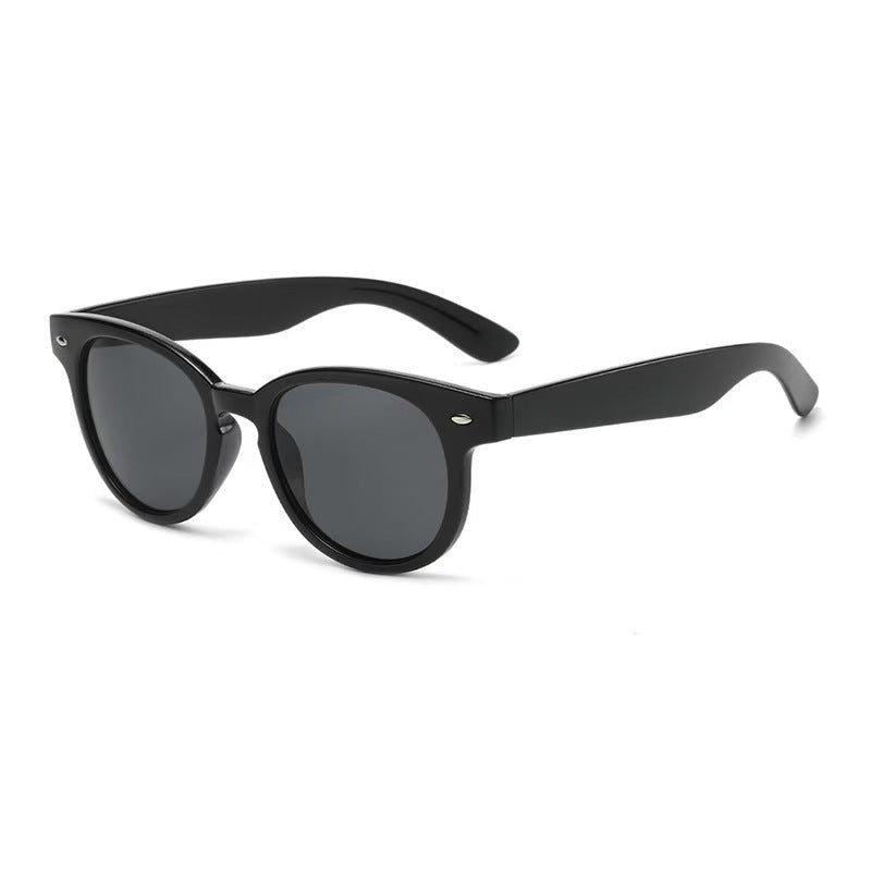 Retro Round Polarized Sunglasses with Lightweight Matte Acetate Frame Bowlift