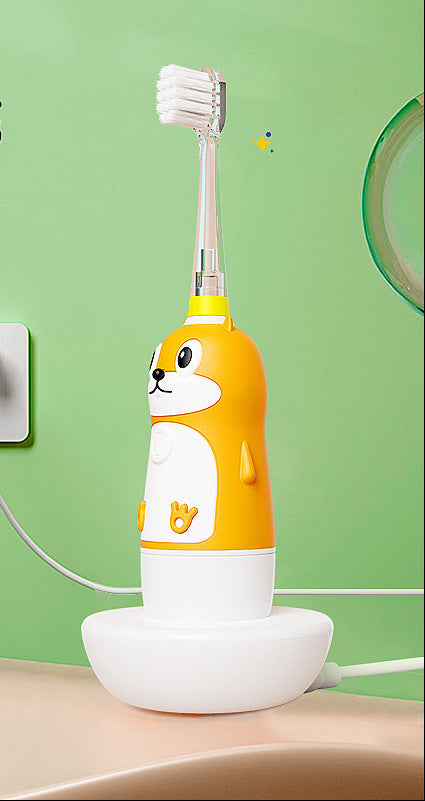 Electric Panda-Themed Toothbrush Set Bowlift