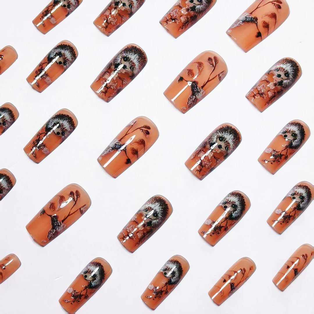 Decorative Hedgehog Nail Art Bowlift
