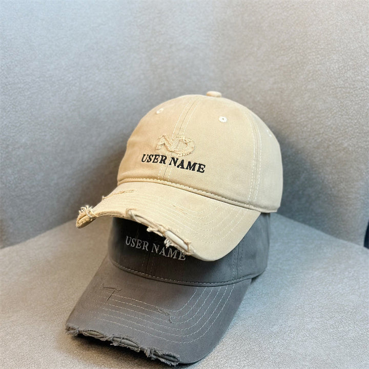 Women's Distressed Casual Adjustable Baseball Cap Bowlift