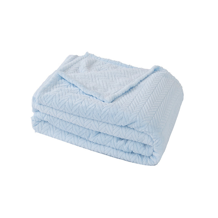 Women Cozy Reversible Blanket with Cable Pattern Bowlift