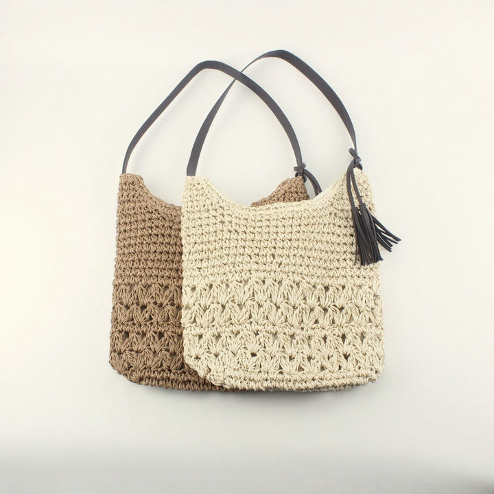 Handcrafted Hobo Bag Made of Natural Material Bowlift