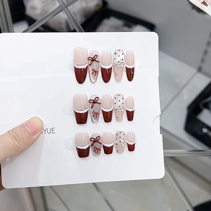 Decorative Press-On Nail Design Set Bowlift