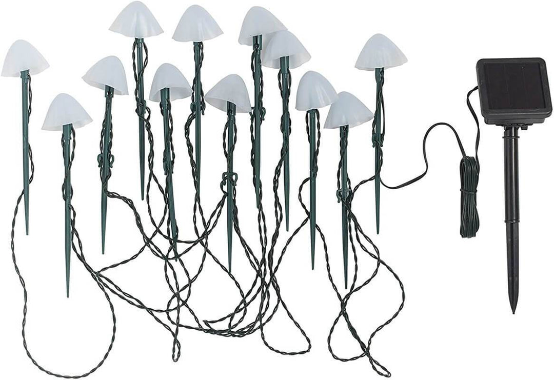 Contemporary Creative Plastic Solar LED Mushroom Lights String Lights For Outdoor Patio | Bowlift