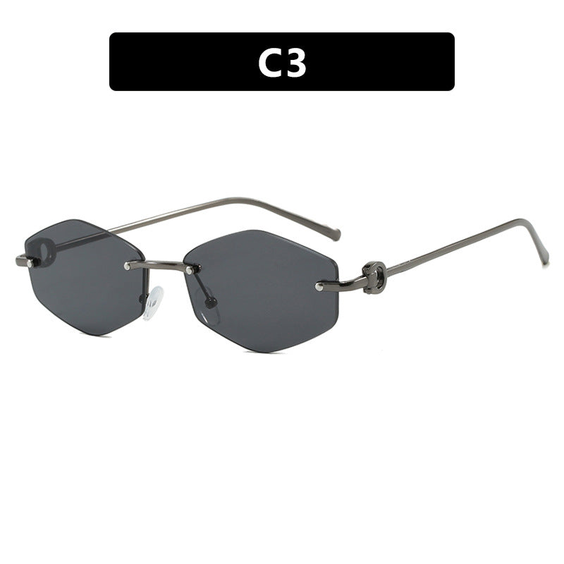 Women's fashionable sunglasses with hexagonal frame and luxurious accents Bowlift