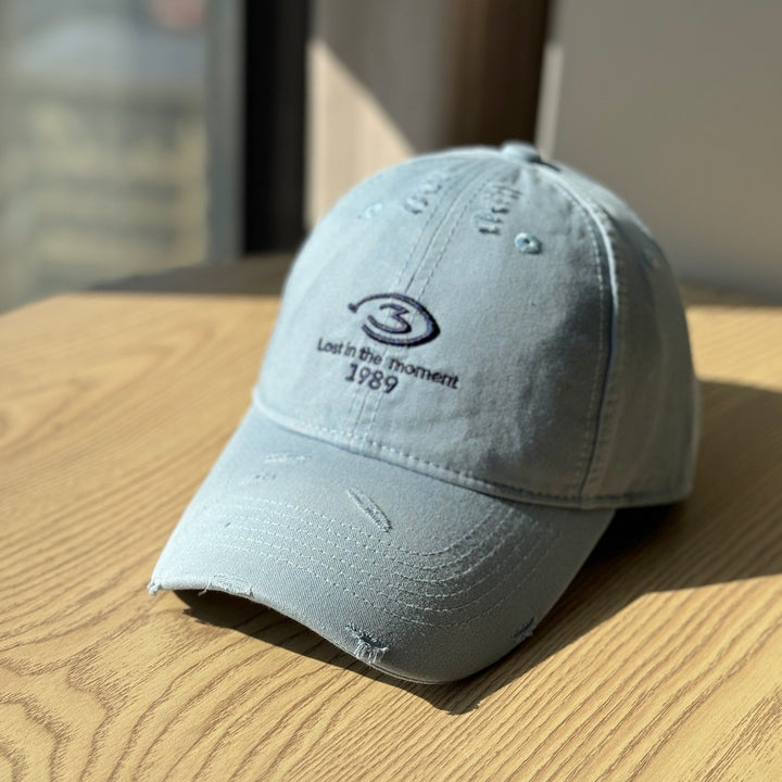 Men's Distressed Baseball Cap Bowlift