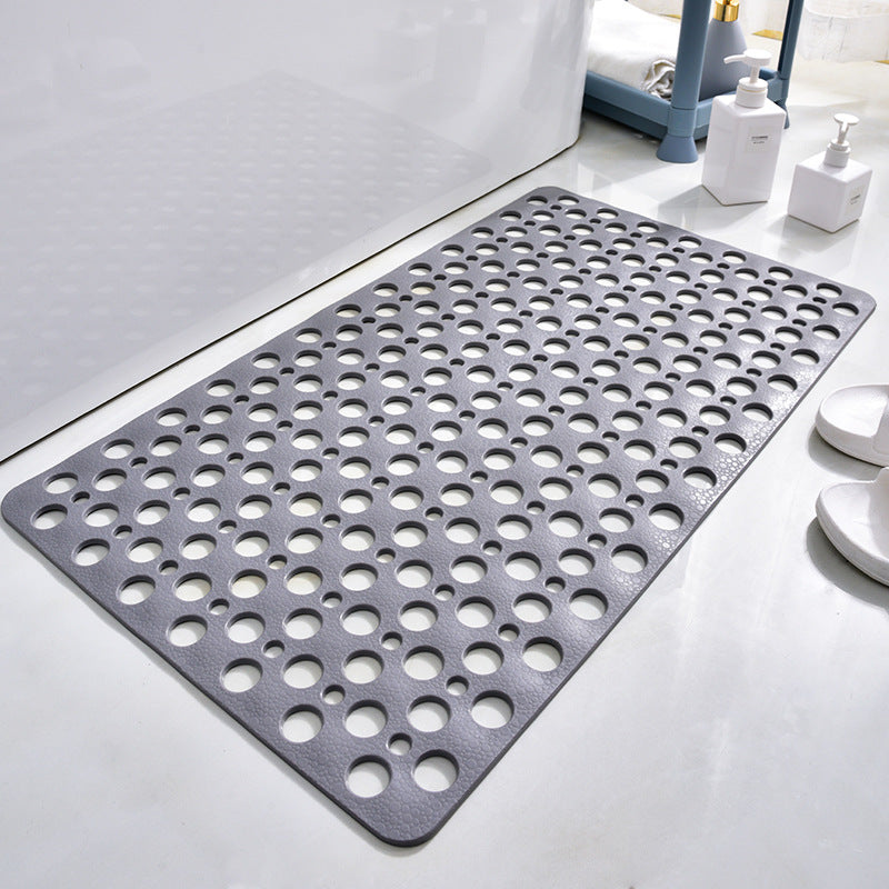 Perforated anti-slip drainage bath mat with textured non-toxic PVC surface Bowlift
