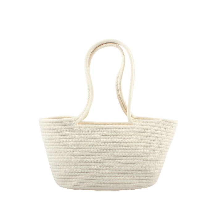 Basket bag with playful lace accent Bowlift