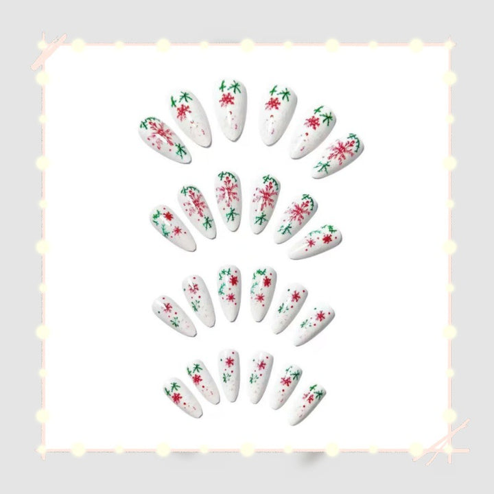 Creative Nail Art with Festive Snowflake Design Bowlift