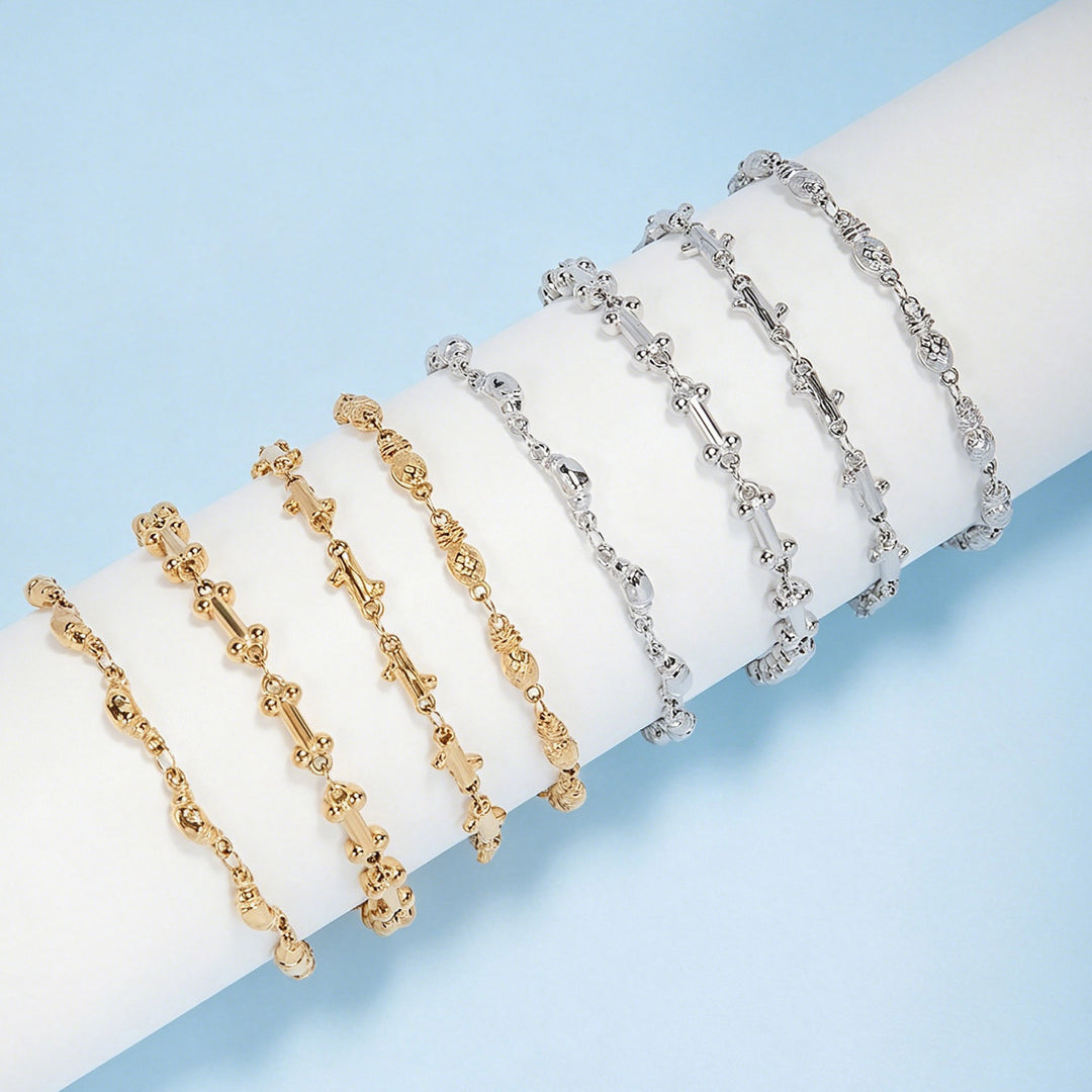 Intricate Textured Chain Bracelet Bowlift