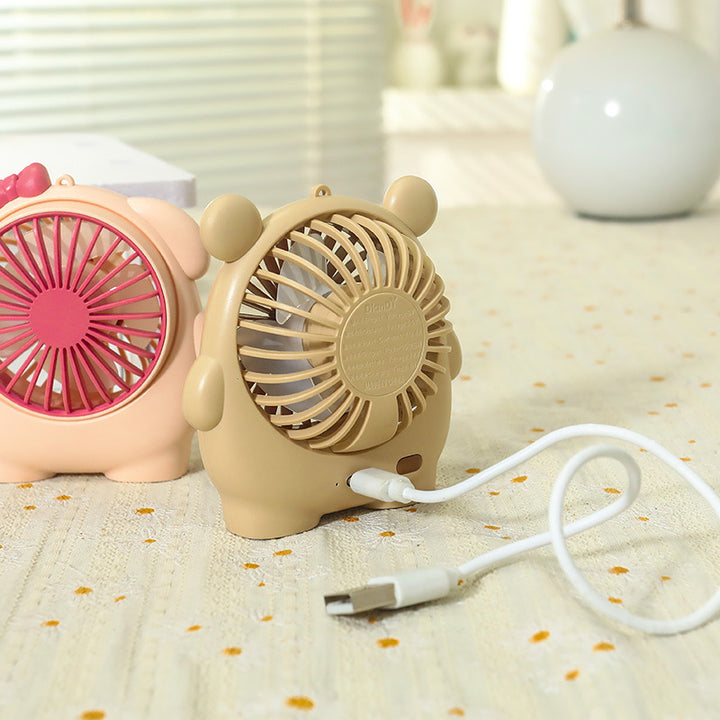 Women Portable Mini Fan in Cute Animal Design Bowlift